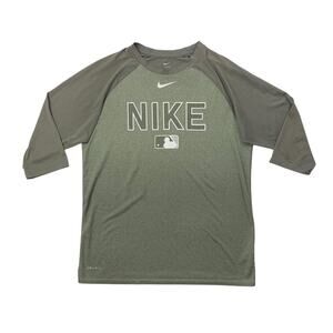 Nike Baseball Shirt Mens L Large Herb Dri Fit MLB Half Sleeve Batting Practice